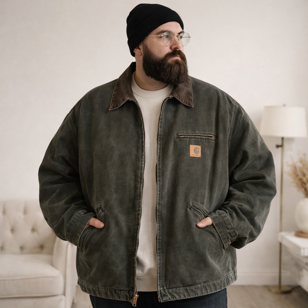 Vintage Carhartt Detroit Jacket Mens *5xl* Moss Green J97 Mos Blanket Lined Rare